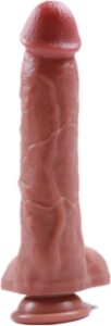 Premium Silicone Penis Massager with Movable Testicles 