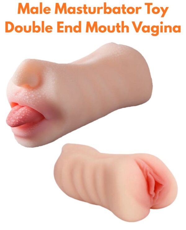 Male Masturbator Toy Double End Mouth Vagina