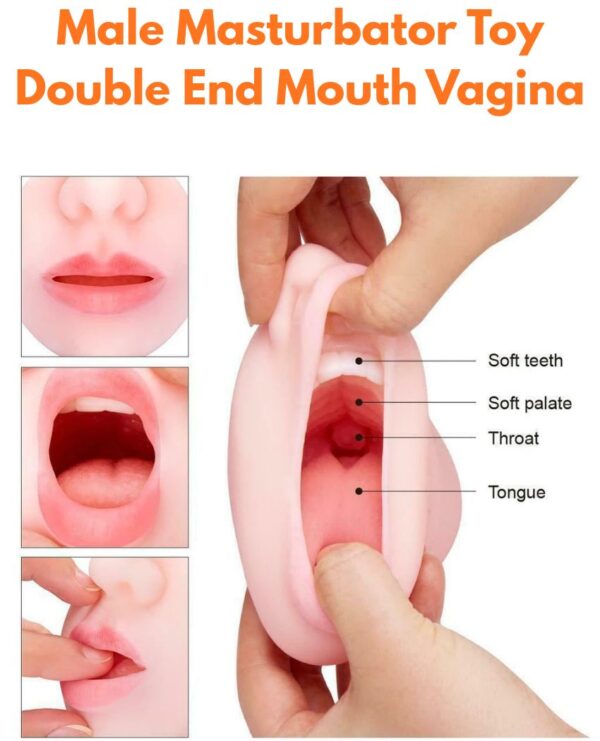 Male Masturbator Toy Double End Mouth Vagina