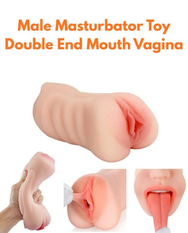 Male Masturbator Toy Double End Mouth Vagina