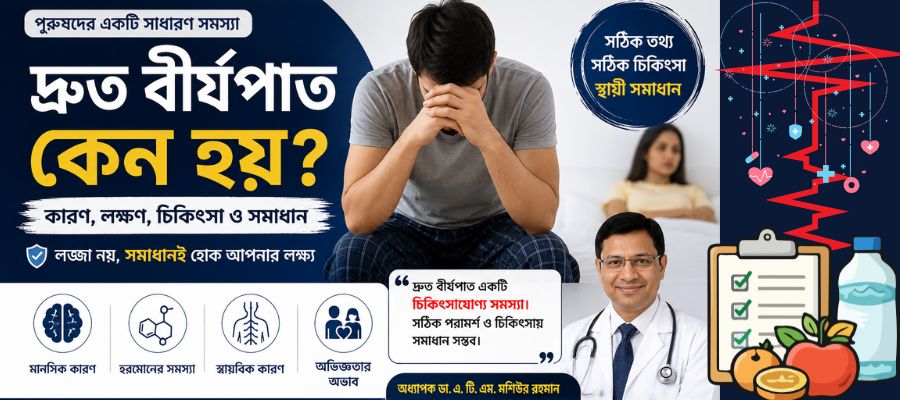 দ্রুত বীর্যপাত কেন হয় এবং এর কারণ