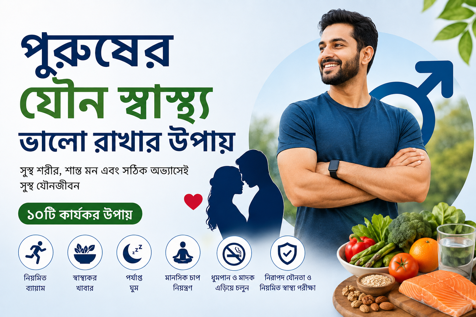 পুরুষের যৌন স্বাস্থ্য ভালো রাখার উপায় ও স্বাস্থ্যকর জীবনযাপন