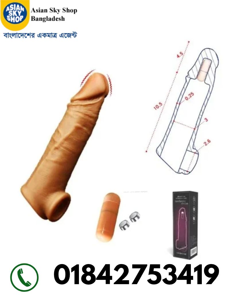 Reinforcing Sleeve Real Skin Vibration Condom 6 Inch Silicone Sleeve